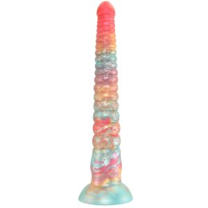 Colours Stacked 12 Inch Dildo in Red/Gold
